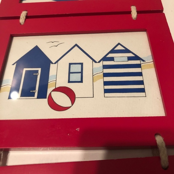 Lovely collection of three little pictures of beachhouses and boat - Picture 3 of 7